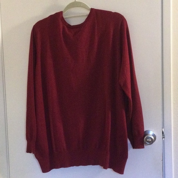 CJ Banks gorgeous deep red sweater - Picture 3 of 5